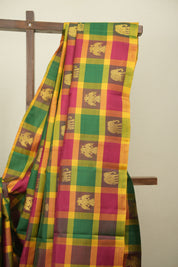Multicolour Kanjivaram Silk Saree - SRMKSS1089