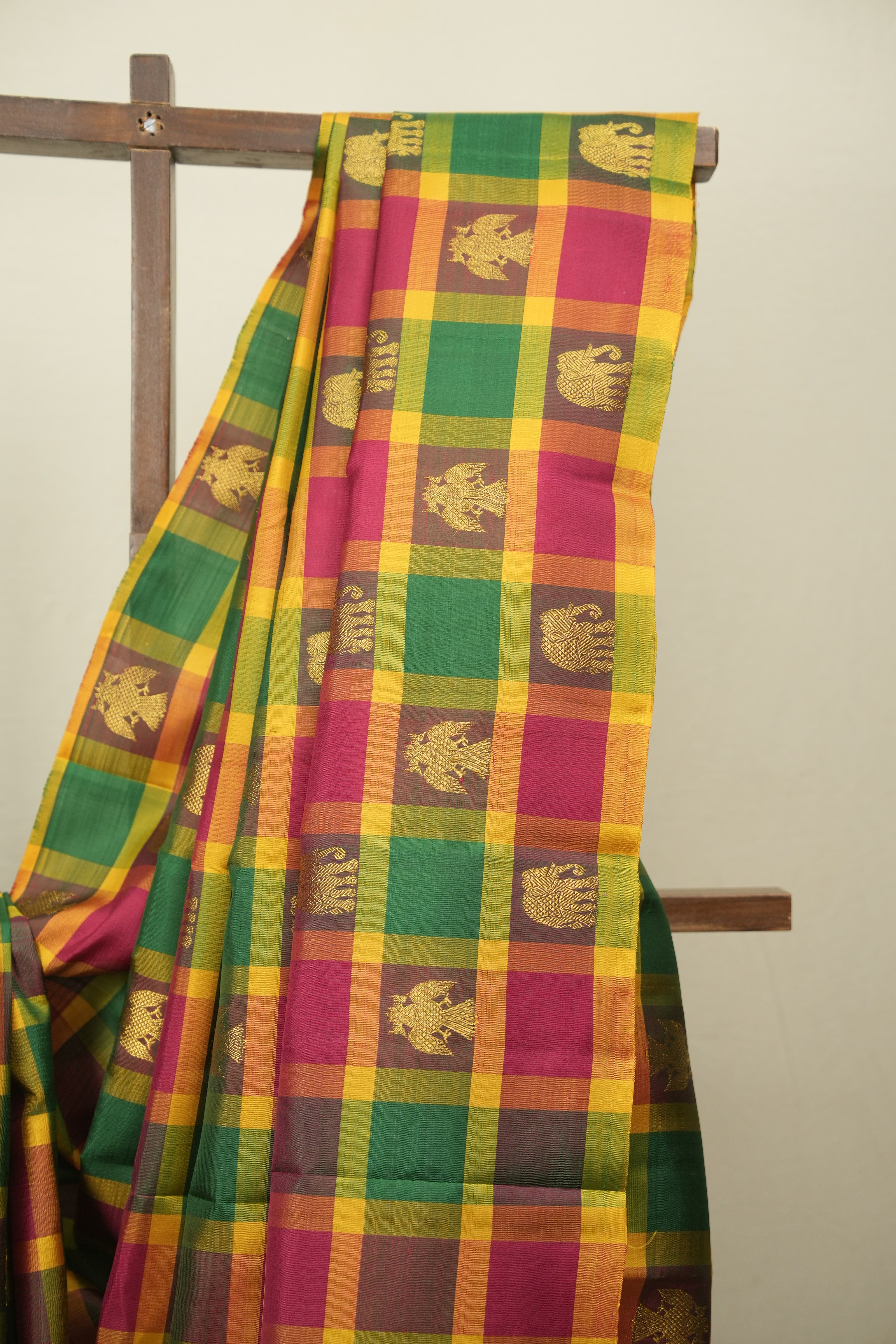 Multicolour Kanjivaram Silk Saree - SRMKSS1089
