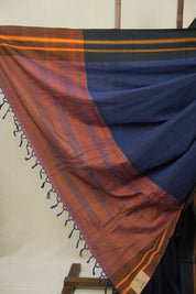 Royal Blue Cotton Ilkal Saree - SRRBCIS948