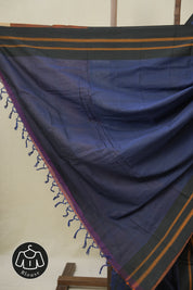 Royal Blue Cotton Ilkal Saree - SRRBCIS948