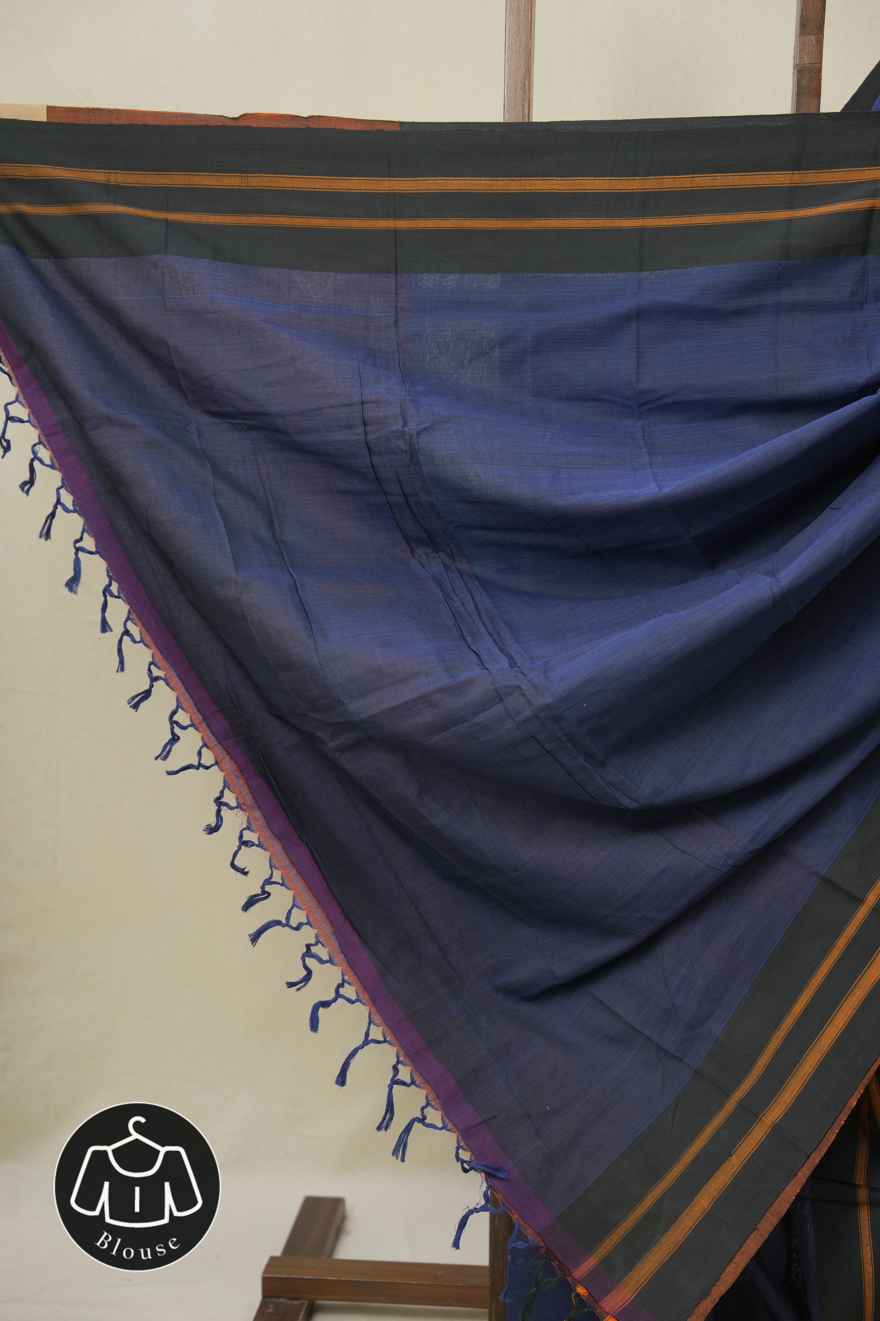 Royal Blue Cotton Ilkal Saree - SRRBCIS948