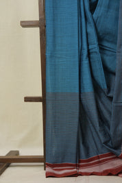 Teal Blue Cotton Ilkal Saree - SRTBCIS949