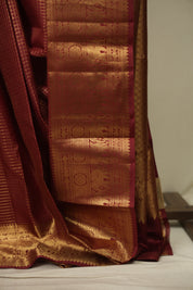 Maroon Kanjivaram Silk Saree - SRMKSS1090