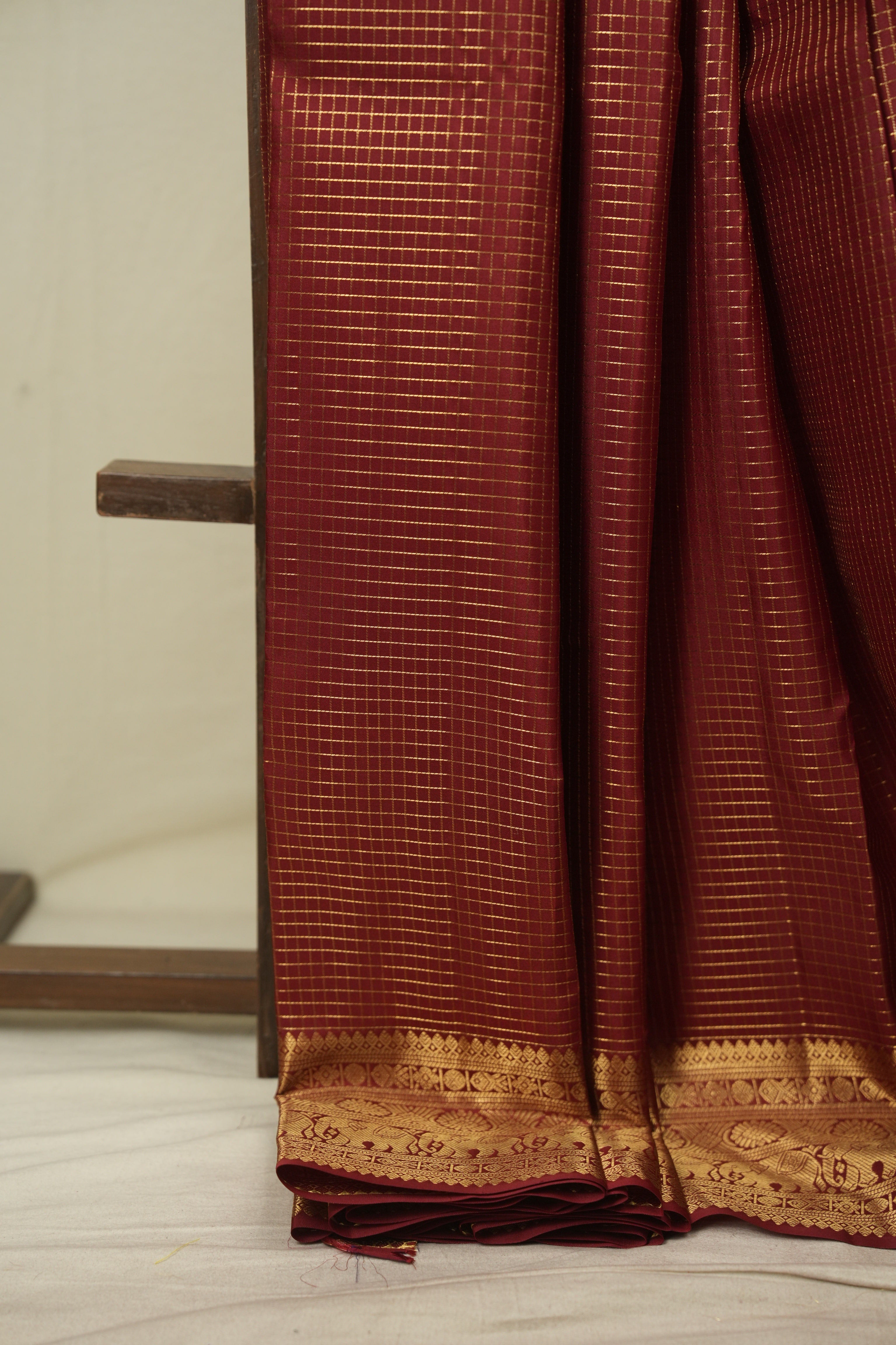 Maroon Kanjivaram Silk Saree - SRMKSS1090
