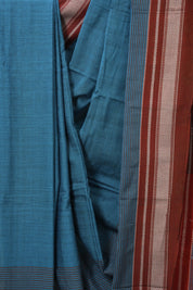 Teal Blue Cotton Ilkal Saree - SRTBCIS949