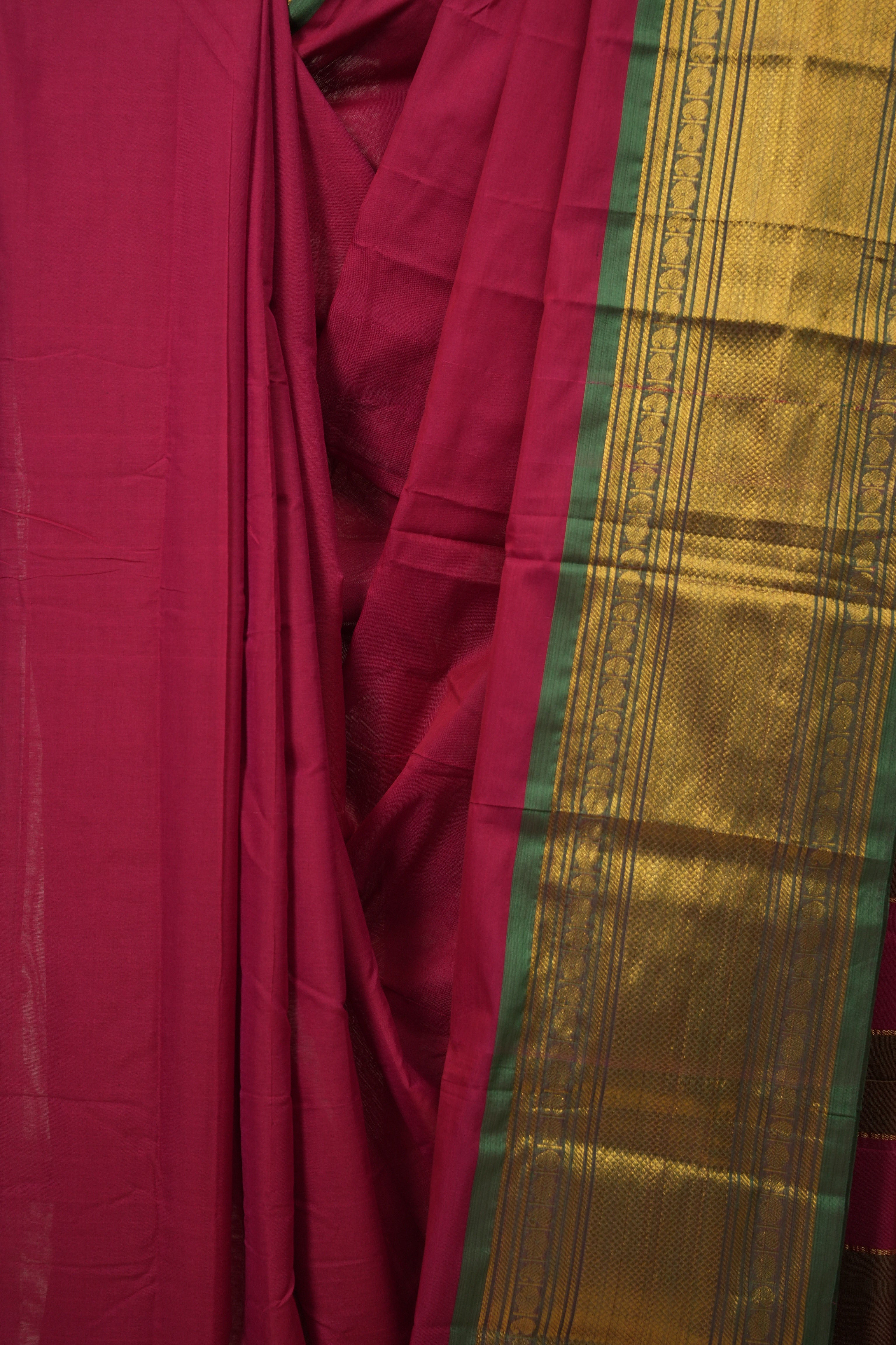 Pink Narayan Peth Cotton Saree - SRPNPCS67