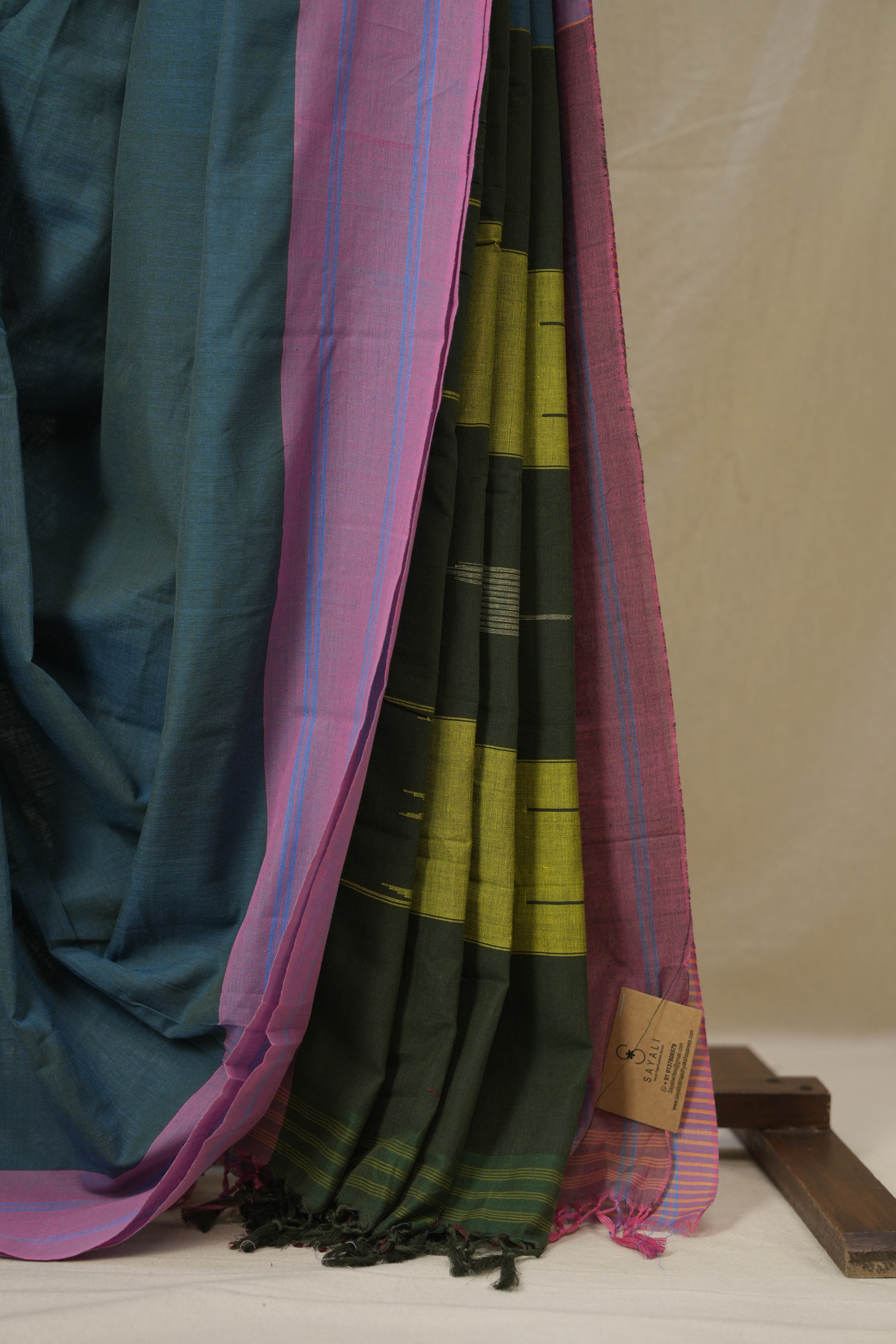 Blue Cotton Ilkal Saree - SRBCIS950