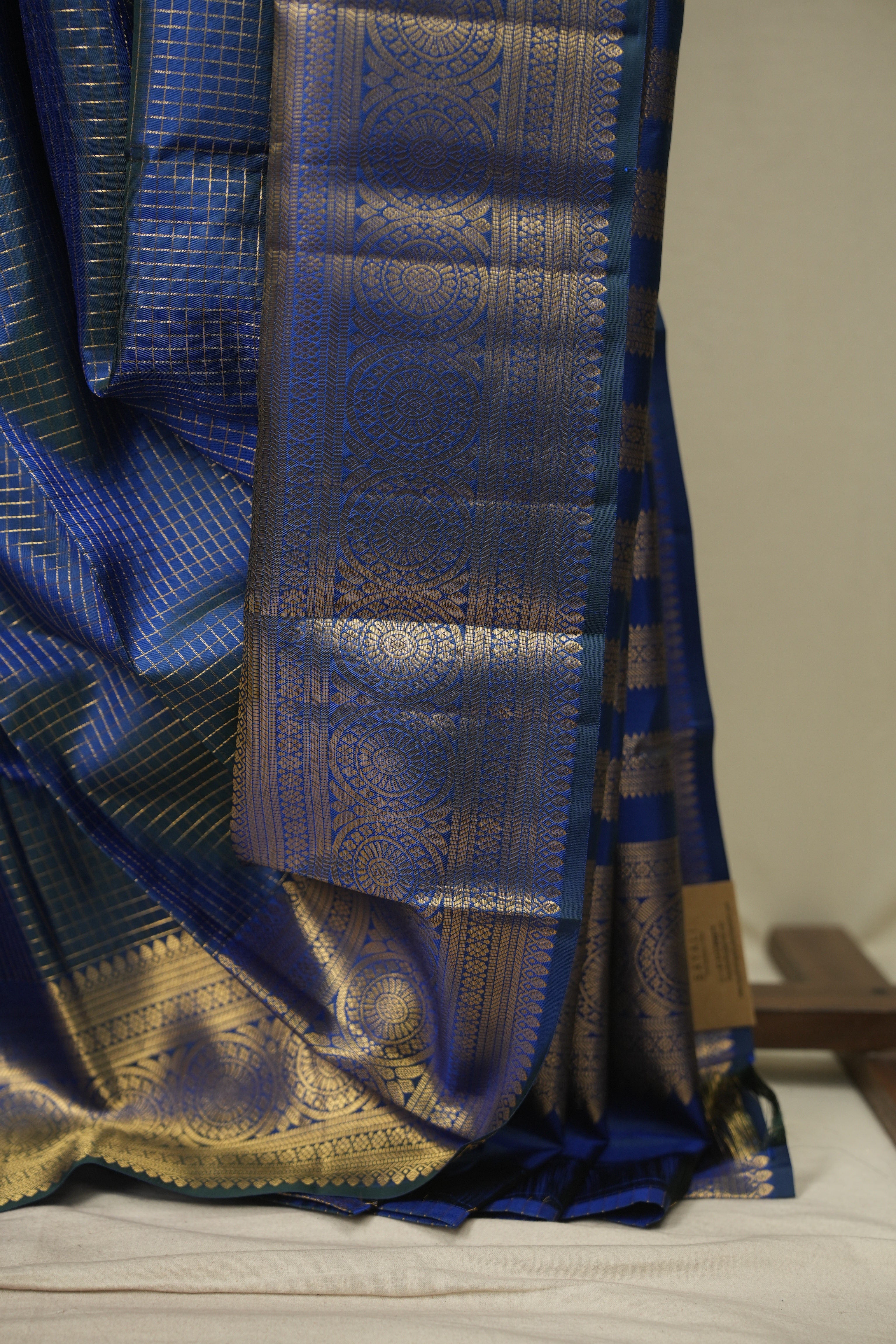 Peacock Blue Kanjivaram Silk Saree - SRPBKSS1091