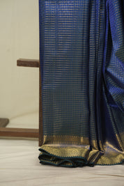 Peacock Blue Kanjivaram Silk Saree - SRPBKSS1091