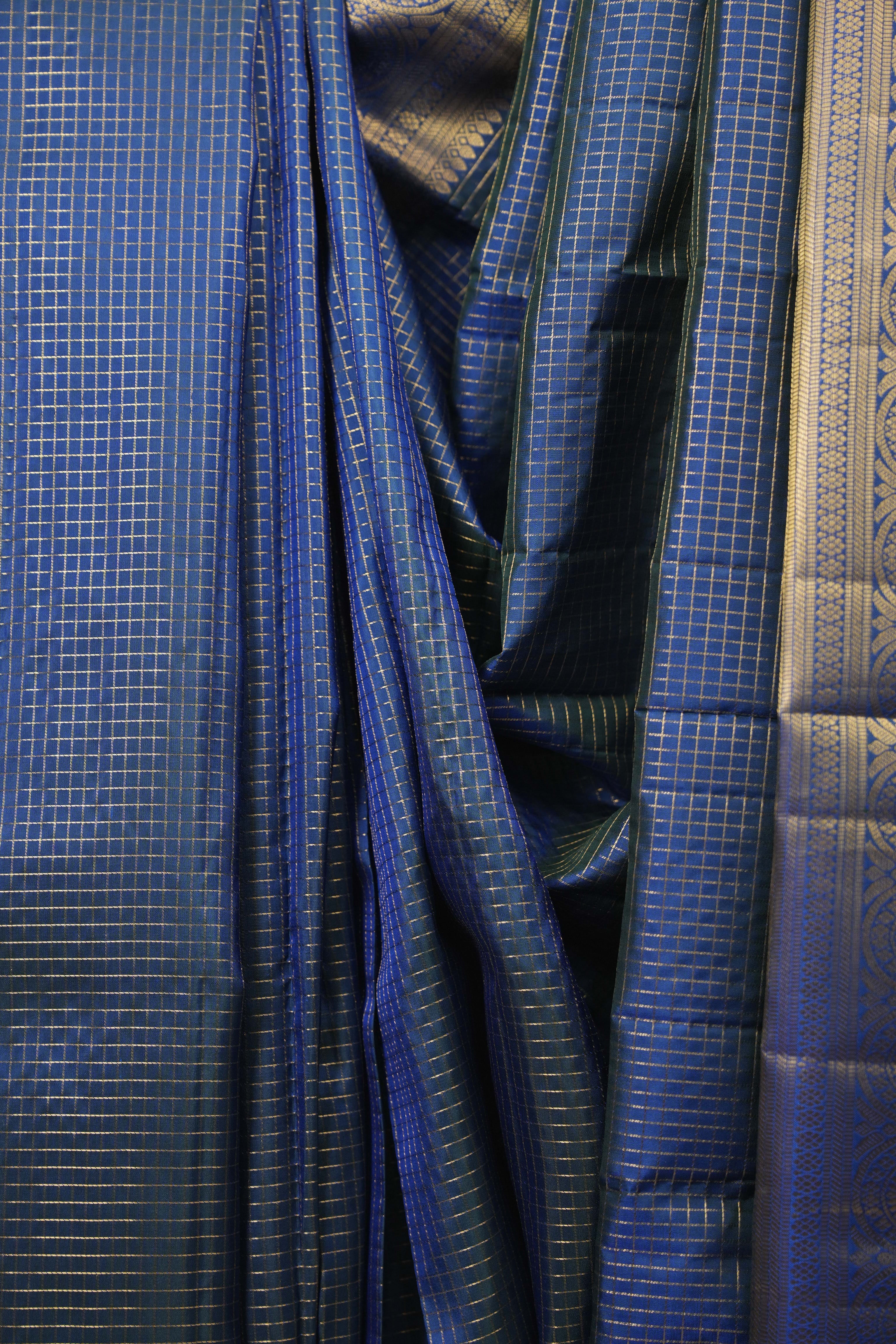 Peacock Blue Kanjivaram Silk Saree - SRPBKSS1091