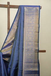 Peacock Blue Kanjivaram Silk Saree - SRPBKSS1091