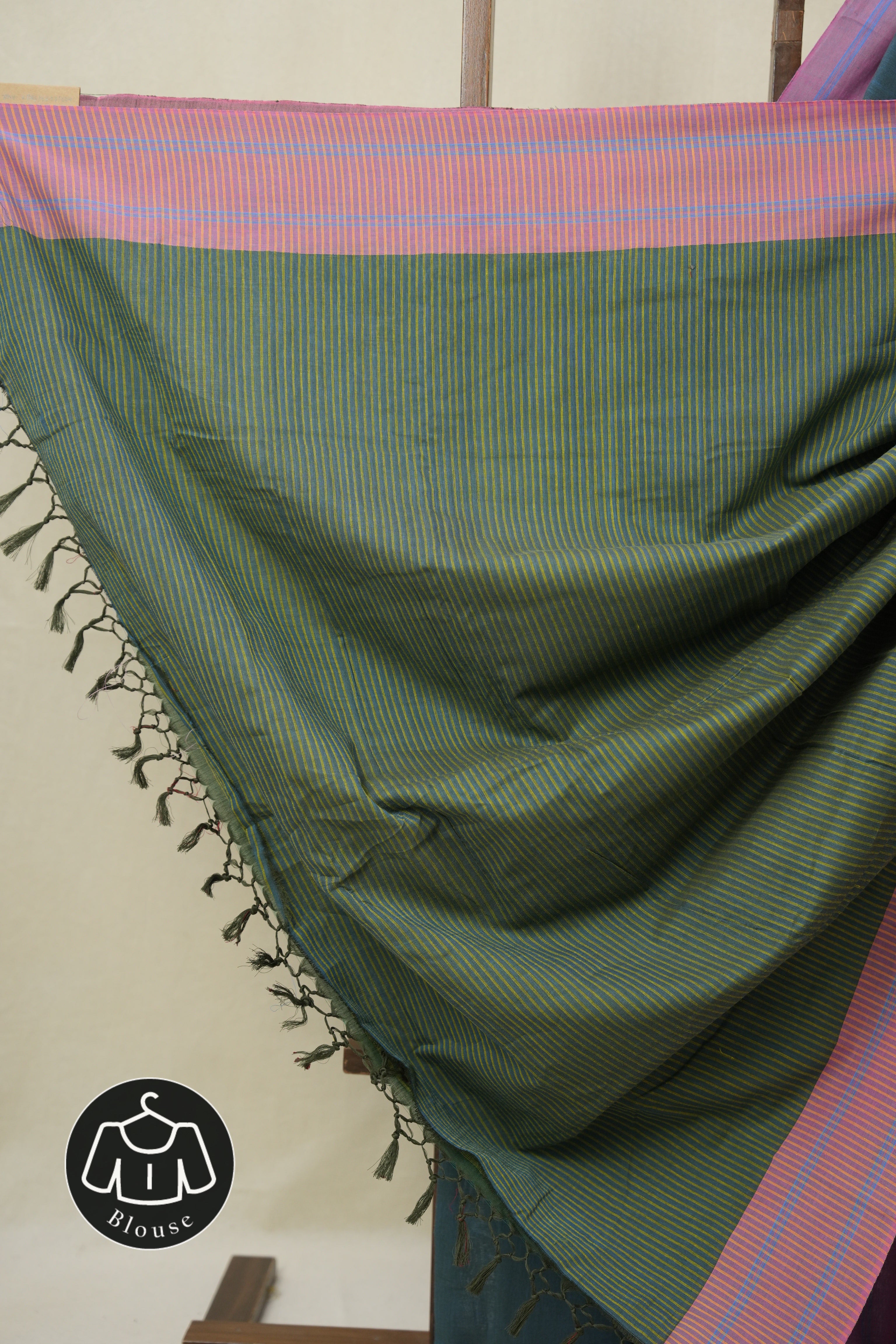 Blue Cotton Ilkal Saree - SRBCIS950