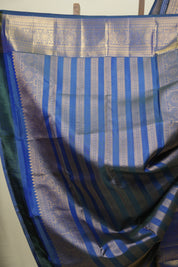 Peacock Blue Kanjivaram Silk Saree - SRPBKSS1091