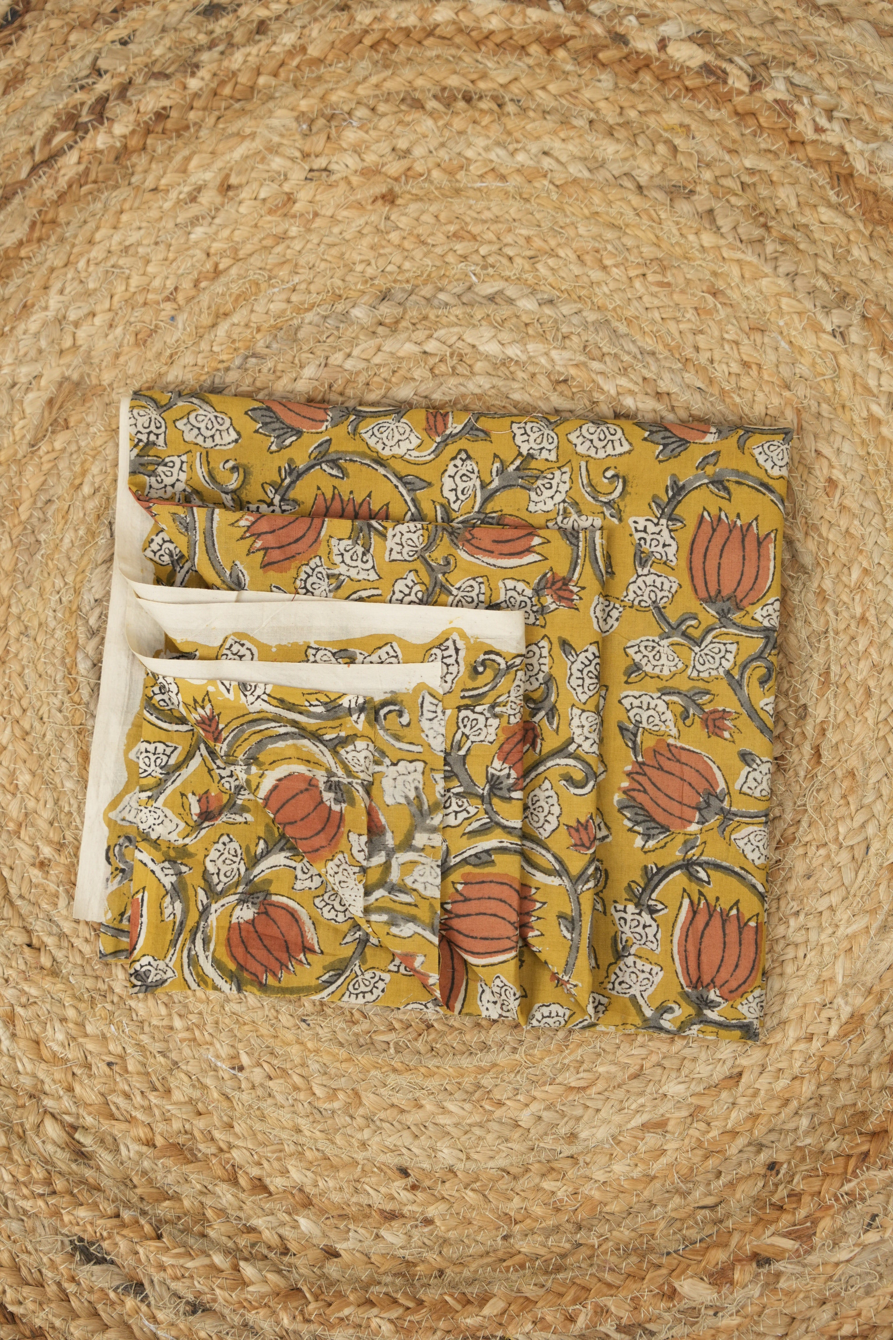 Hand Block Print Cotton Blouse Piece Set - SRCBPS18