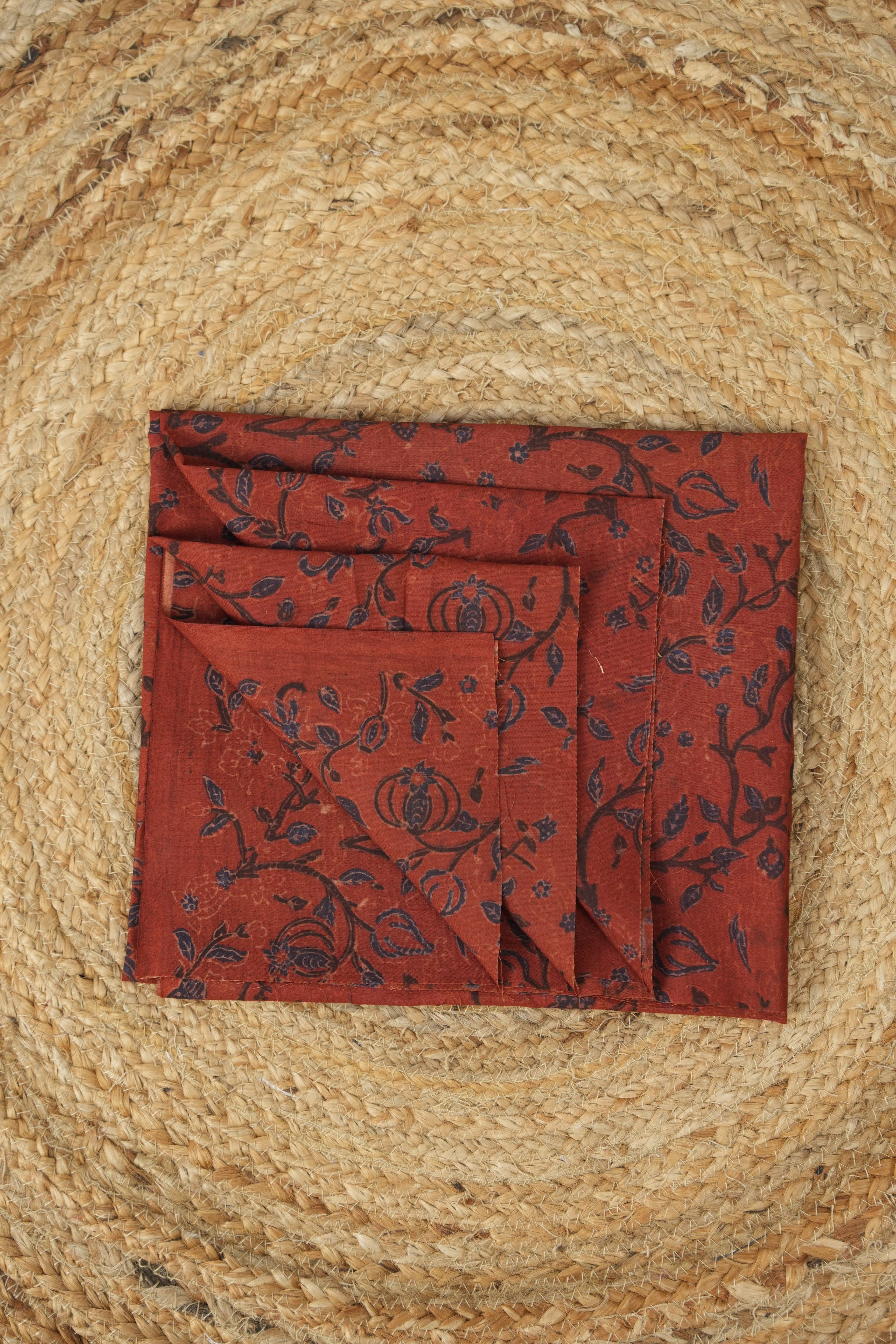 Hand Block Print Cotton Blouse Piece Set - SRCBPS21