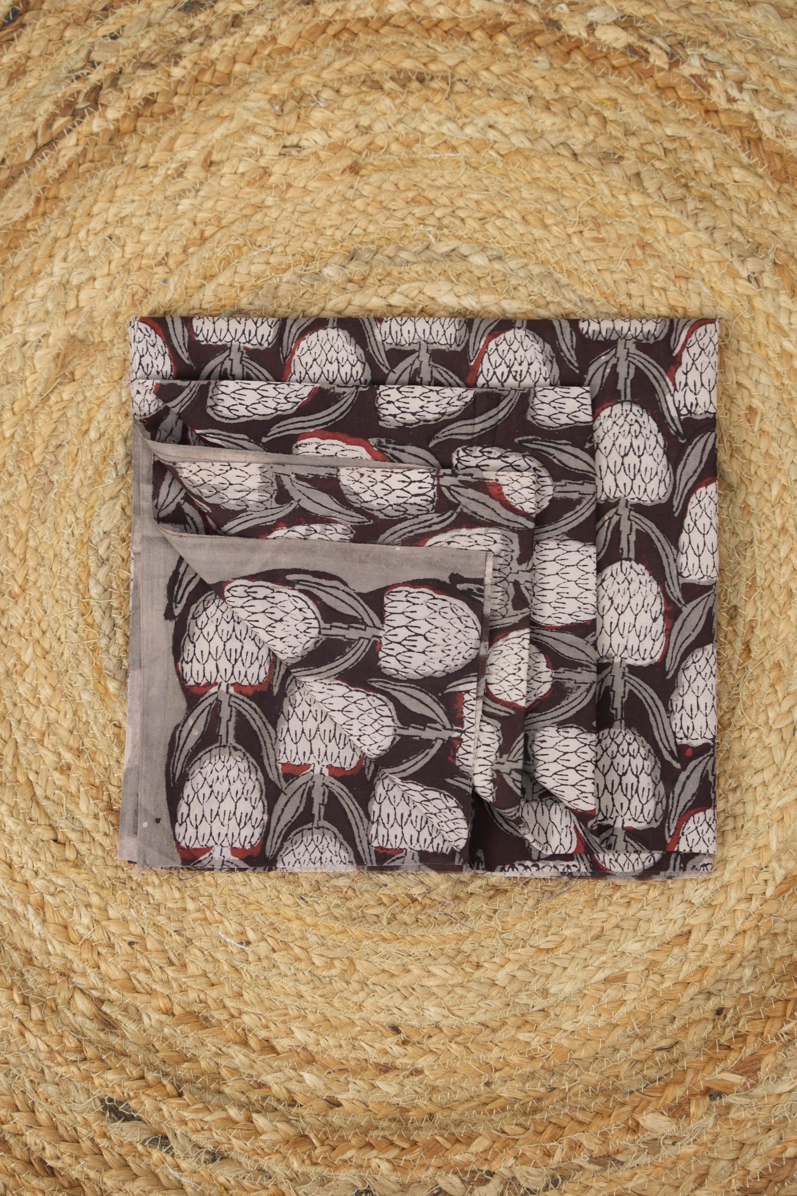 Hand Block Print Cotton Blouse Piece Set - SRCBPS21