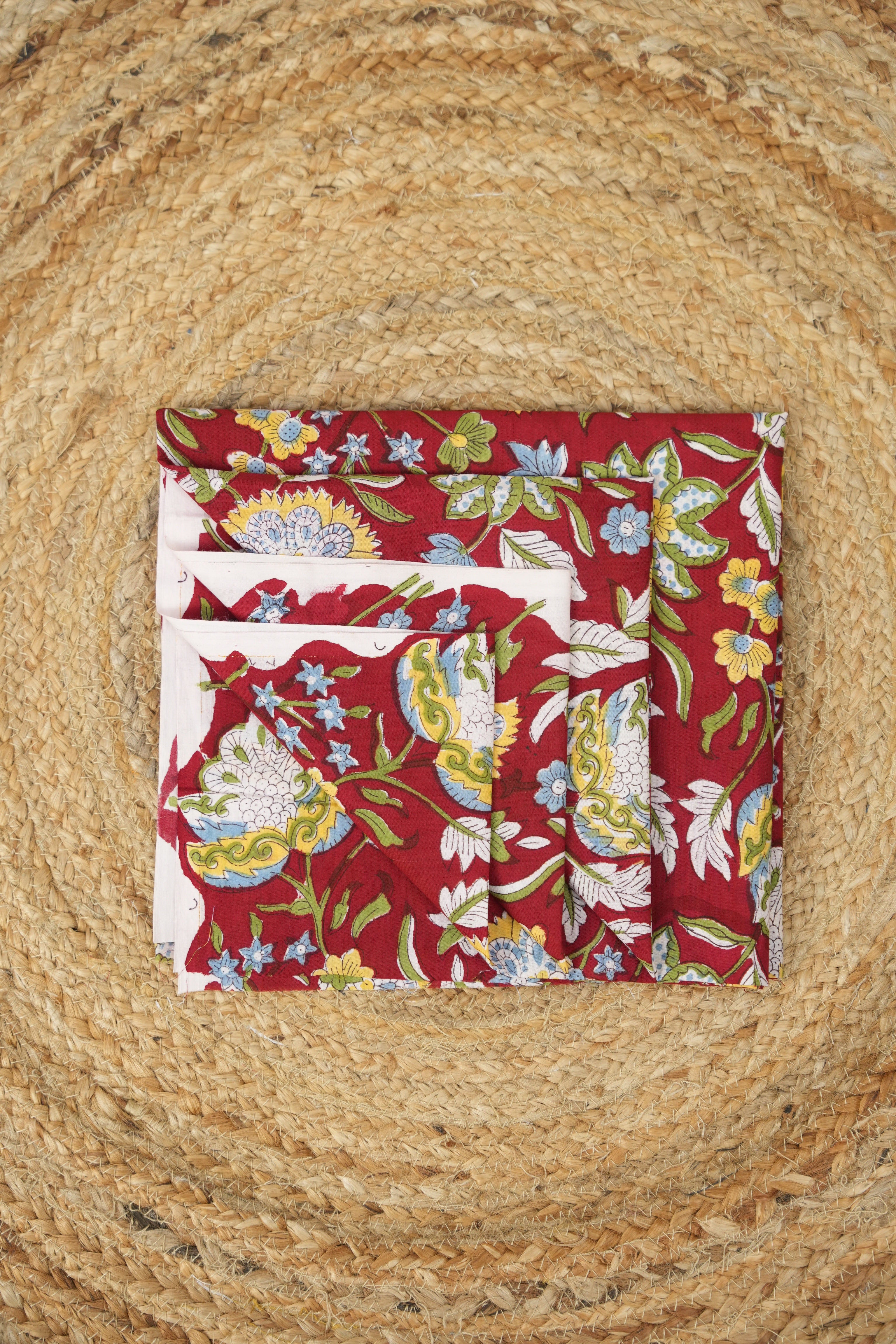 Hand Block Print Cotton Blouse Piece Set - SRCBPS20