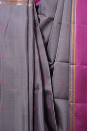 Dusty Lavender Kanjeevaram Silk Saree (DEFECT) - SRDLKSS65-PI