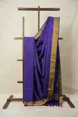 Ink Blue Soft Silk Saree - SRIBSSS407