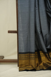 Grey Narayan Peth Cotton Saree - SRGNPCS63