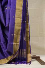Ink Blue Soft Silk Saree - SRIBSSS407