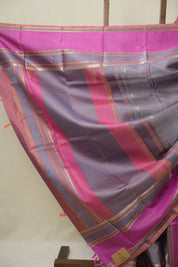Dusty Lavender Kanjeevaram Silk Saree (DEFECT) - SRDLKSS65-PI