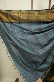 Grey Narayan Peth Cotton Saree - SRGNPCS63