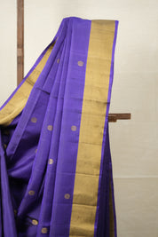 Ink Blue Soft Silk Saree - SRIBSSS407