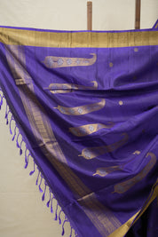 Ink Blue Soft Silk Saree - SRIBSSS407