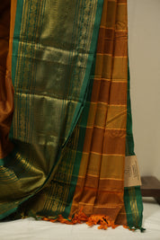 Orange Narayan Peth Cotton Saree - SRONPCS62