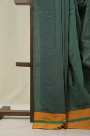 Forest Green Cotton Ilkal Saree - SRGCIS961
