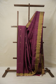 Magenta Soft Silk Saree - SRMSSS410