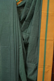 Forest Green Cotton Ilkal Saree - SRGCIS961