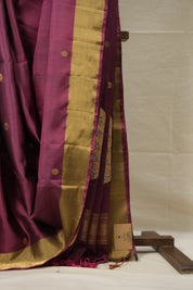 Magenta Soft Silk Saree - SRMSSS410