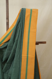 Forest Green Cotton Ilkal Saree - SRGCIS961