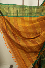 Orange Narayan Peth Cotton Saree - SRONPCS62