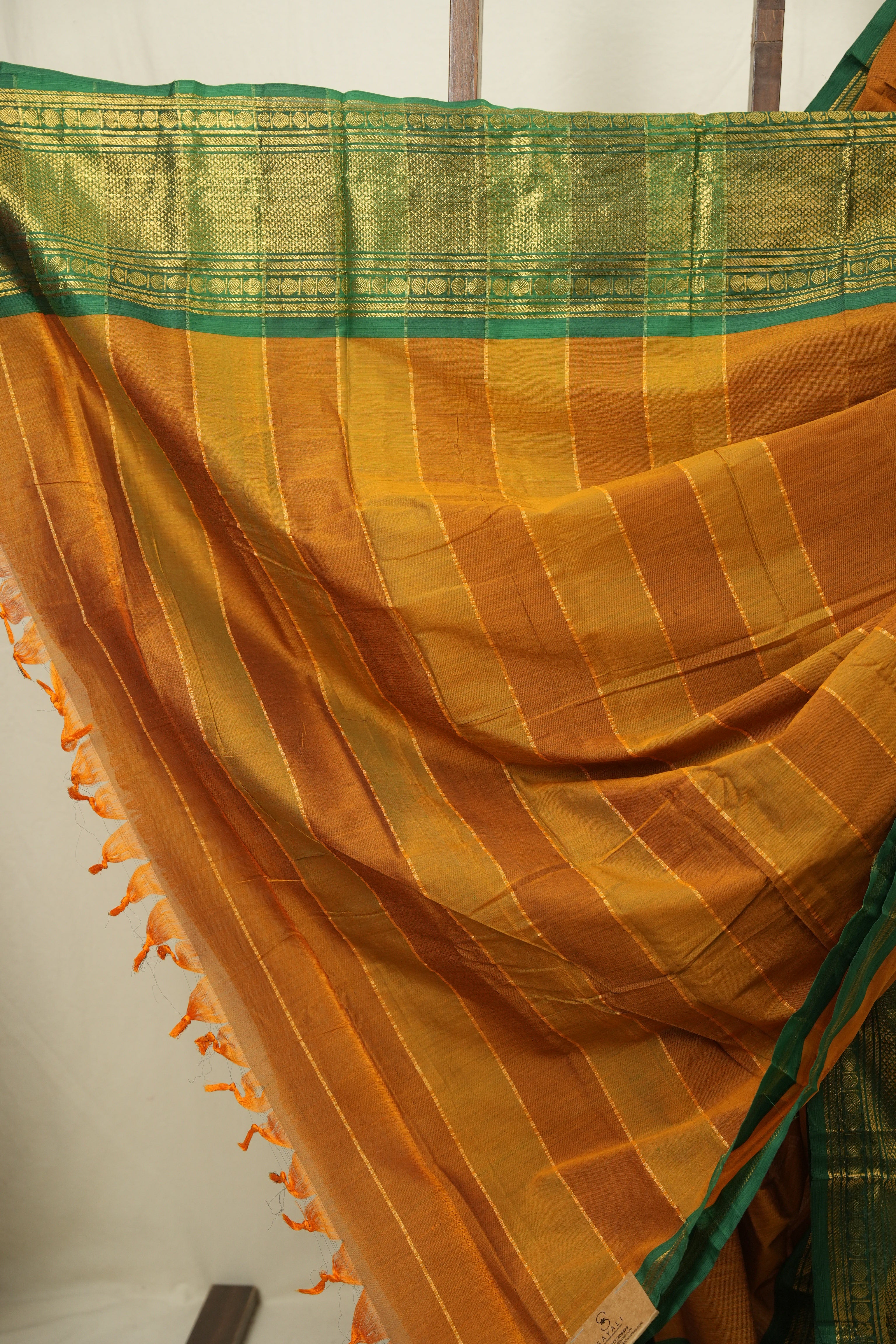 Orange Narayan Peth Cotton Saree - SRONPCS62