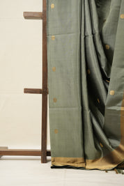 Sage Green Soft Silk Saree - SRSGSSS409