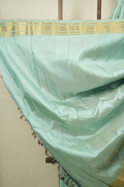 Aqua Green Gadwal Silk Saree - SRAGGSS656
