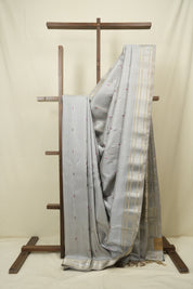 Grey Gadwal Silk Saree - SRGGSS654