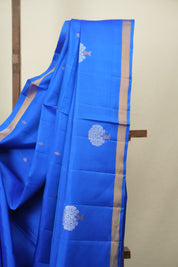 Blue Soft Silk Saree - SRBSSS495
