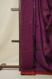 Blue-Pink Linen Jamdani Saree -SRBPLJS459