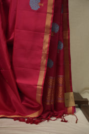 Rani Pink Soft Silk Saree - SRRPSSS493