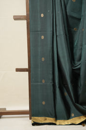 Forest Green Soft Silk Saree - SRFGSSS405