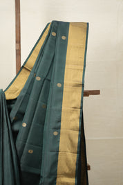 Forest Green Soft Silk Saree - SRFGSSS405