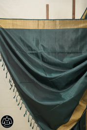 Forest Green Soft Silk Saree - SRFGSSS405