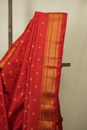Red Gadwal Silk Saree - SRRGSS655