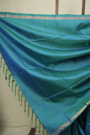 Peacock Blue Soft Silk Saree - SRPBSSS492