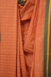 Orange Cotton Ilkal Saree - SROCIS1000