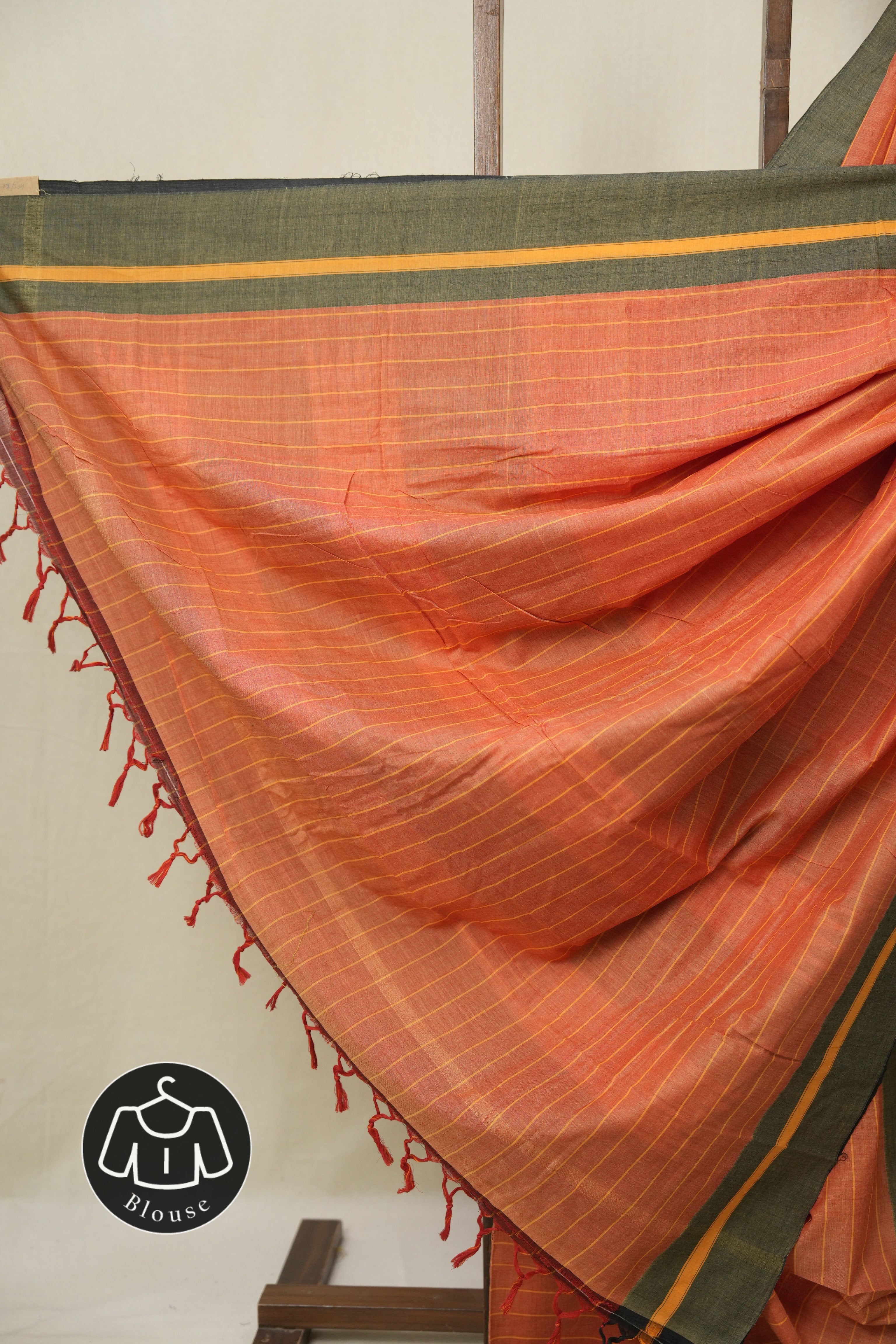 Orange Cotton Ilkal Saree - SROCIS1000